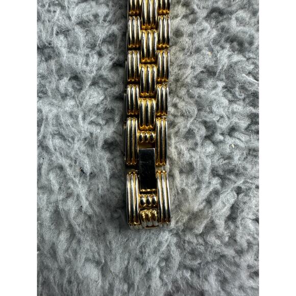 EJ Gold Tone Rhinestone Quartz Women's Wrist Watch Bracelet Band - Picture 9 of 9